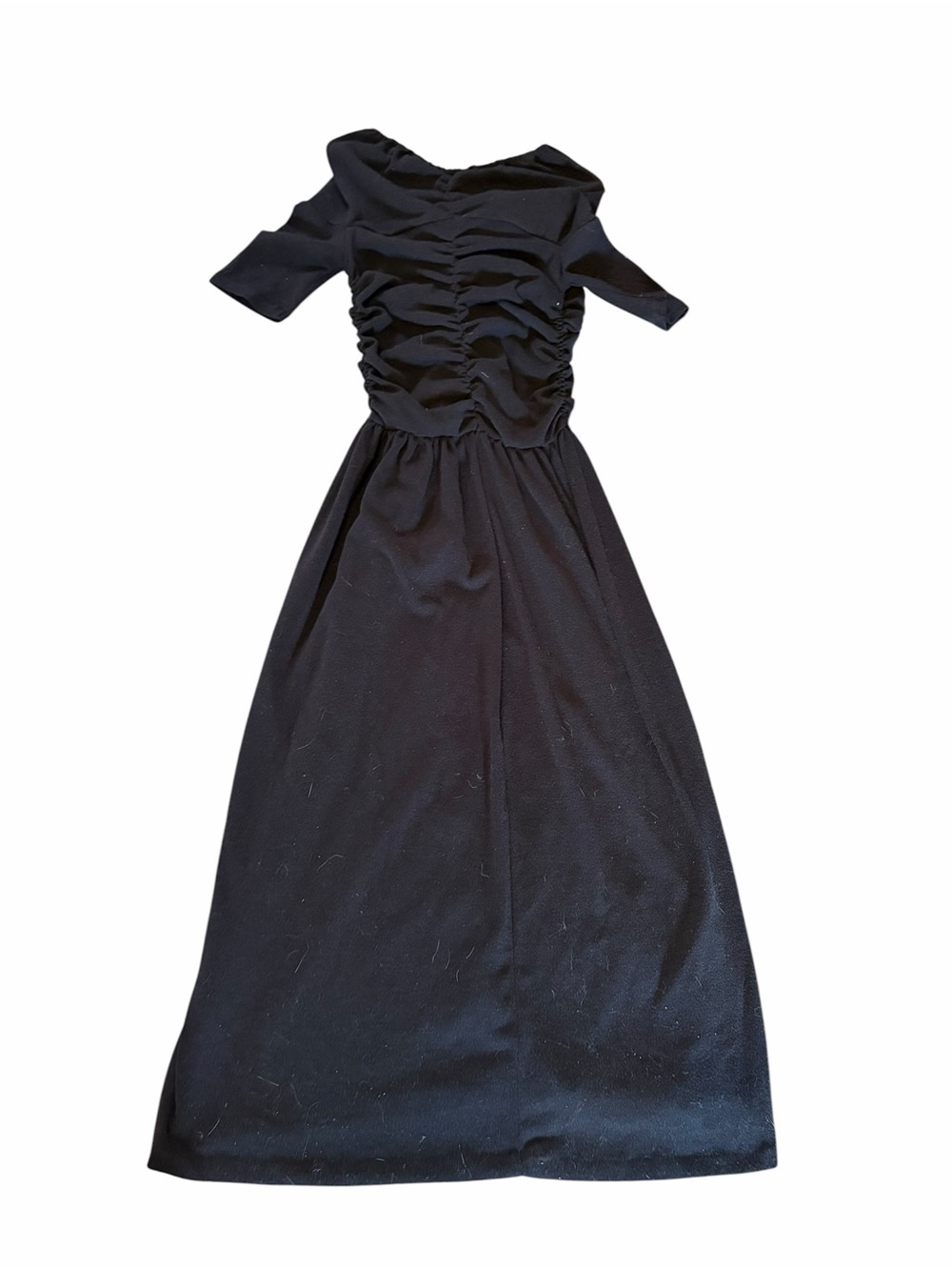 Tach Clothing Adalena Knotted Maxi Dress Black Off The Shoulder Whimsigoth - Picture 5 of 8